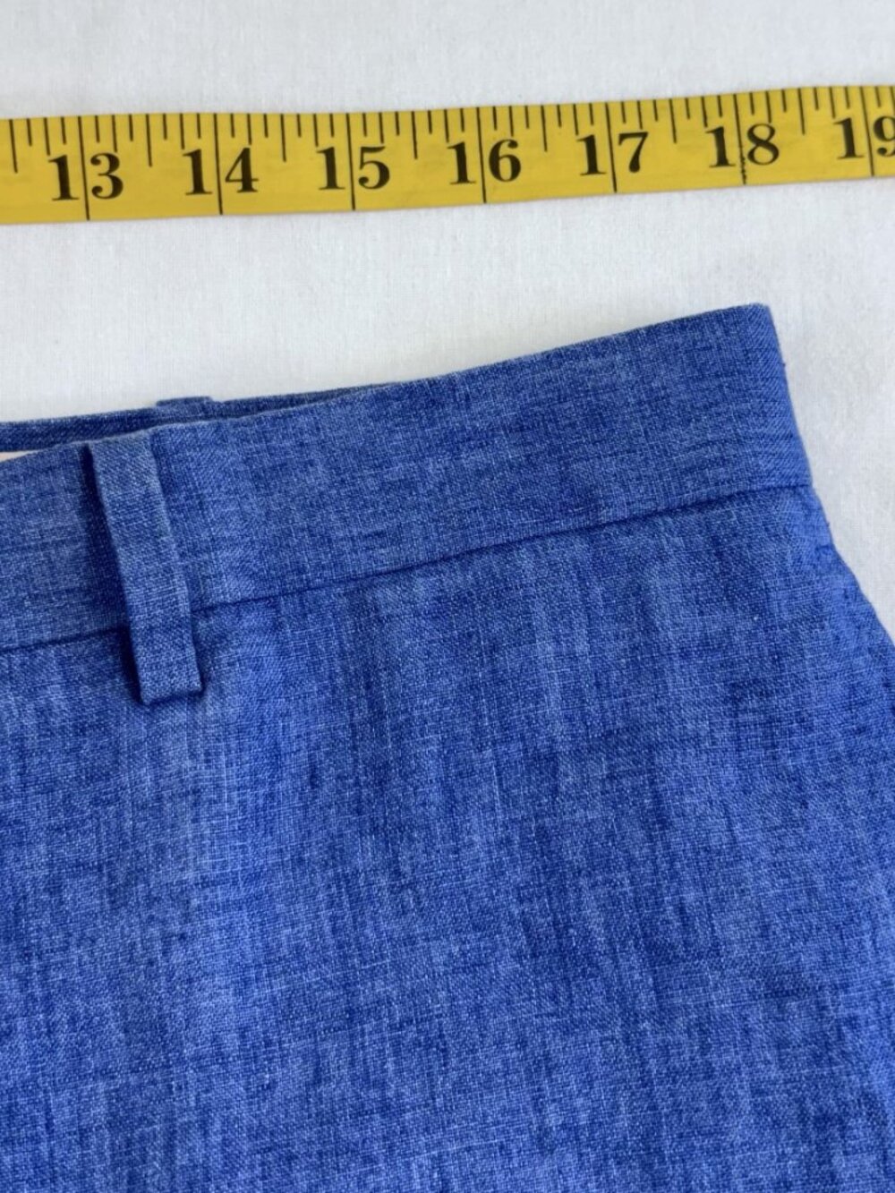 Blujacket Linen Dress Pants Size 36 Cerulean Blue Lined 29” Inseam Tailored - Picture 9 of 14